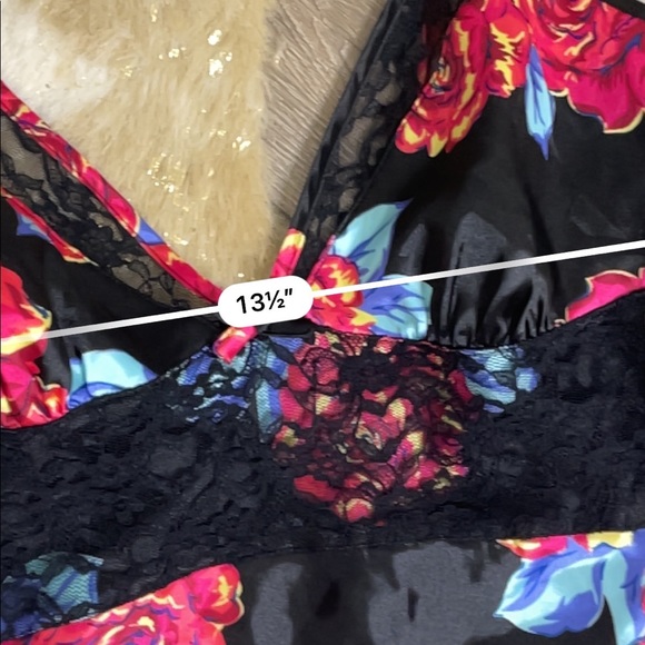 Victoria’s Secret sexy little things floral satin slip dress - Picture 2 of 6